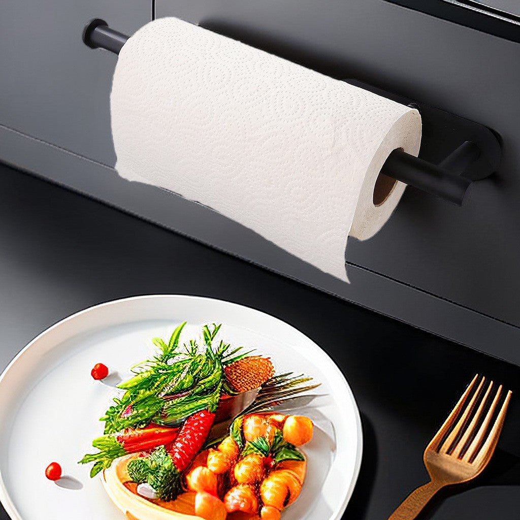 Suporte de toalha de papel de cozinha adesivo cabide de tecido rolo de papel hig