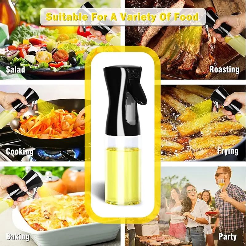200/300/500ml spray de óleo plástico casa cozinha garrafa de spray de óleo ou es