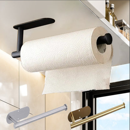 Suporte de toalha de papel de cozinha adesivo cabide de tecido rolo de papel hig