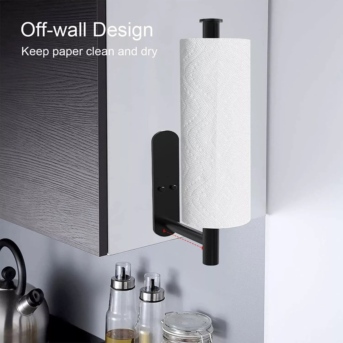 Suporte de toalha de papel de cozinha adesivo cabide de tecido rolo de papel hig