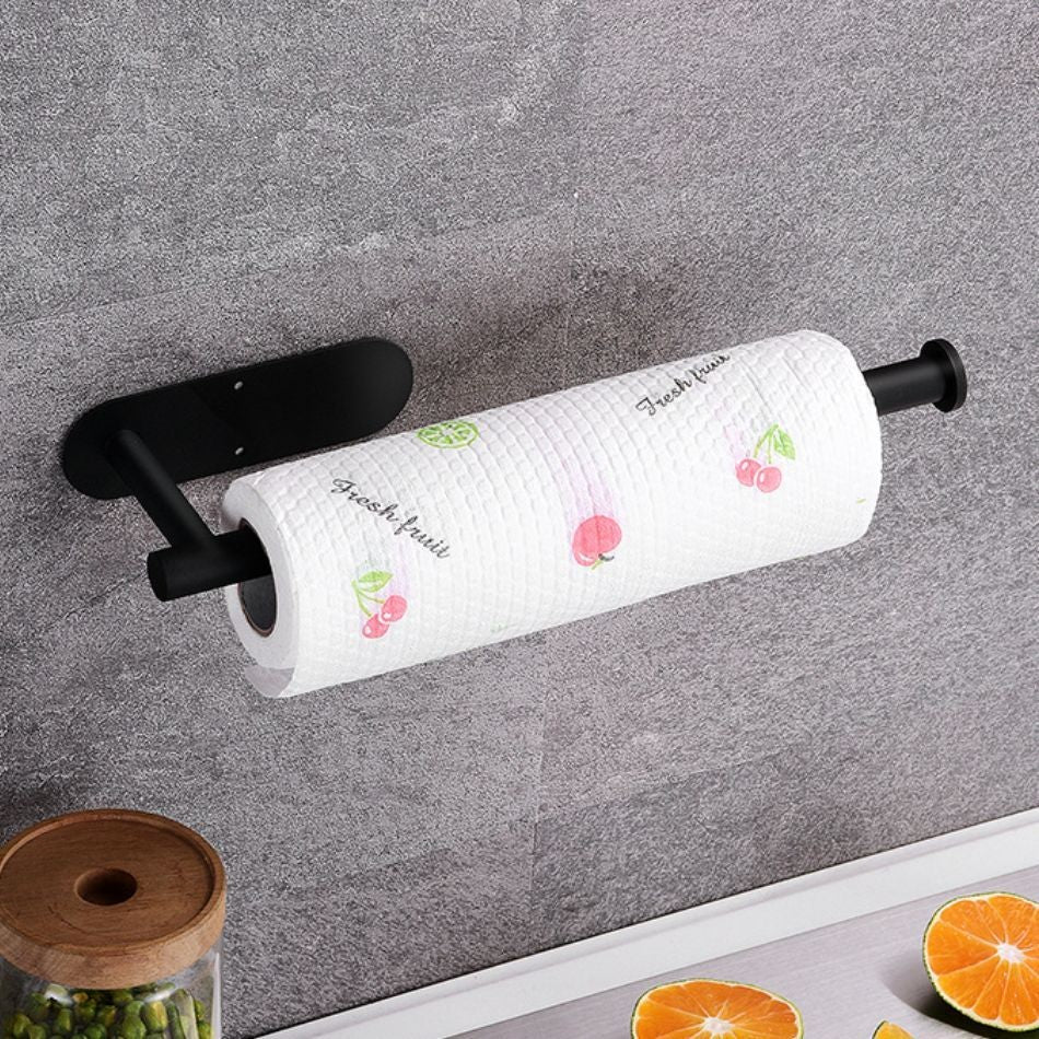 Suporte de toalha de papel de cozinha adesivo cabide de tecido rolo de papel hig